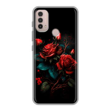 Силиконовый чехол на Lenovo K14 Plus с принтом Розы красные Силиконовый чехол на Lenovo K14 Plus с принтом Розы красные