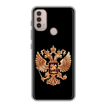 Силиконовый чехол на Lenovo K14 Plus с принтом Герб России золотой Силиконовый чехол на Lenovo K14 Plus с принтом Герб России золотой