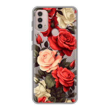 Силиконовый чехол на Lenovo K14 Plus с принтом Розы