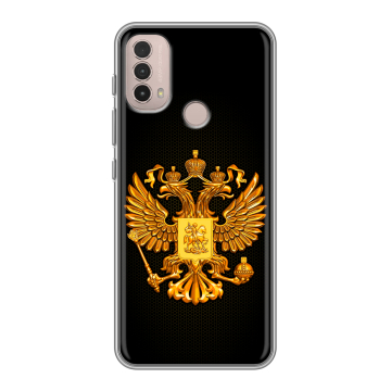 Силиконовый чехол на Lenovo K14 Plus с принтом Герб России желтый Силиконовый чехол на Lenovo K14 Plus с принтом Герб России желтый
