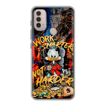 Силиконовый чехол на Lenovo K14 Plus с принтом Дональд Дак Деньги Силиконовый чехол на Lenovo K14 Plus с принтом Дональд Дак Деньги