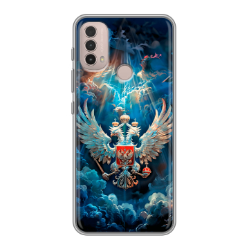 Силиконовый чехол на Lenovo K14 Plus с принтом Герб флаг России