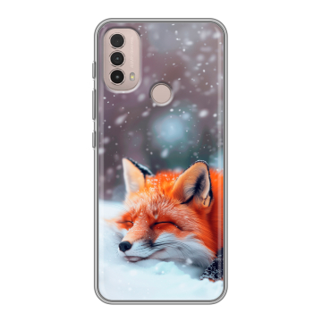 Силиконовый чехол на Lenovo K14 Plus с принтом лиса