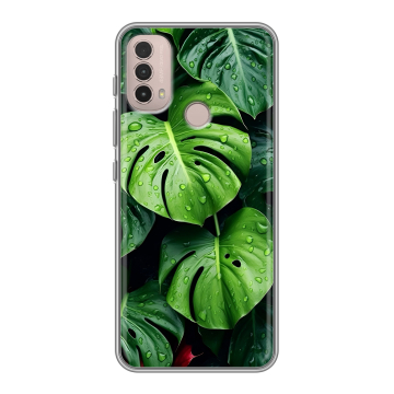 Силиконовый чехол на Lenovo K14 Plus с принтом Листья
