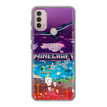 Силиконовый чехол на Lenovo K14 Plus с принтом Майнкрафт Minecraft