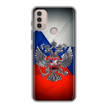 Силиконовый чехол на Lenovo K14 Plus с принтом Флаг России Силиконовый чехол на Lenovo K14 Plus с принтом Флаг России