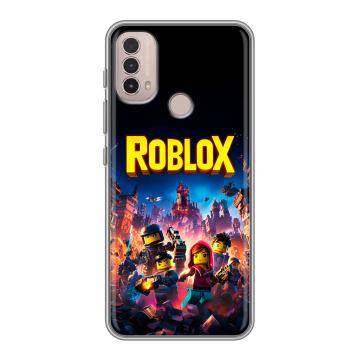Силиконовый чехол на Lenovo K14 Plus с принтом Roblox Роблокс