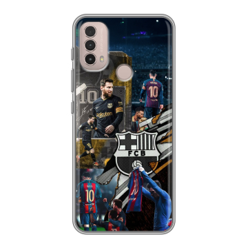 Силиконовый чехол на Lenovo K14 Plus с принтом Messi Barcelona Силиконовый чехол на Lenovo K14 Plus с принтом Messi Barcelona
