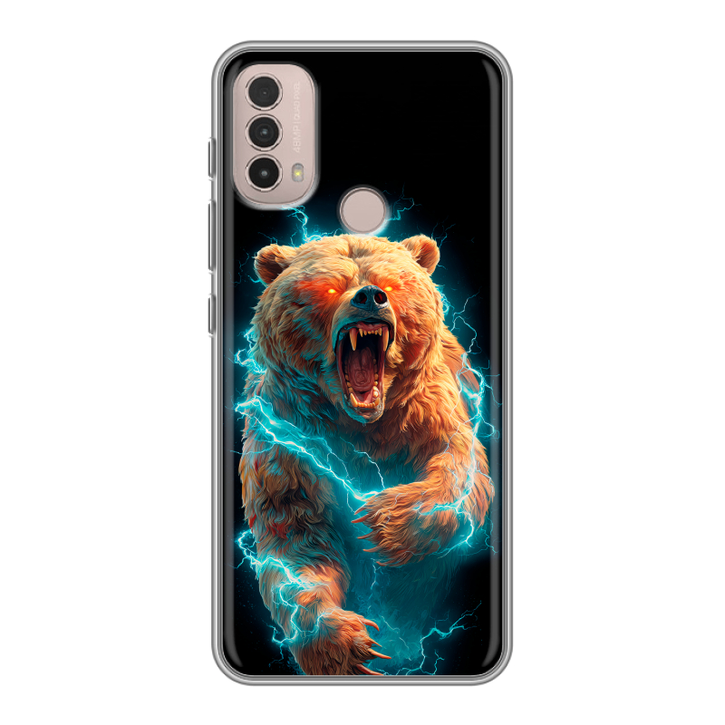 Силиконовый чехол на Lenovo K14 Plus с принтом Медведь Силиконовый чехол на Lenovo K14 Plus с принтом Медведь
