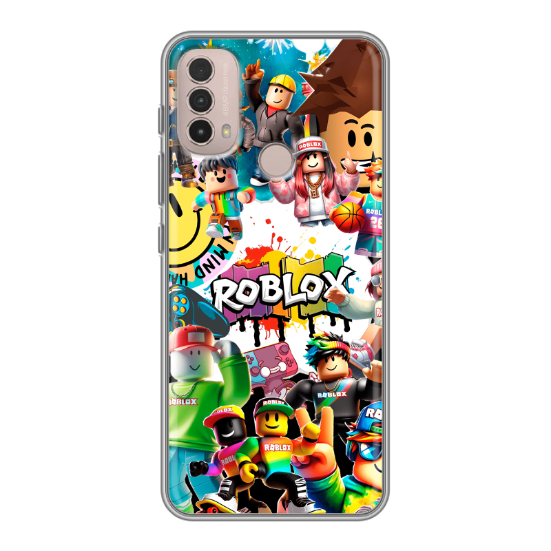 Силиконовый противоударный чехол на Lenovo K14 Plus с принтом Roblox Роблокс Силиконовый противоударный чехол на Lenovo K14 Plus с принтом Roblox Роблокс