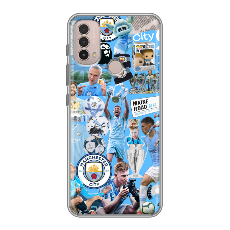 Силиконовый противоударный чехол на Lenovo K14 Plus с принтом Man City Манчестер Сити Силиконовый противоударный чехол на Lenovo K14 Plus с принтом Man City Манчестер Сити