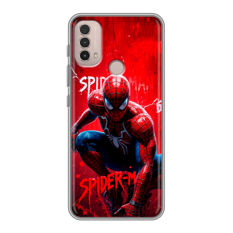 Силиконовый противоударный чехол на Lenovo K14 Plus с принтом Spiderman Человек паук Силиконовый противоударный чехол на Lenovo K14 Plus с принтом Spiderman Человек паук