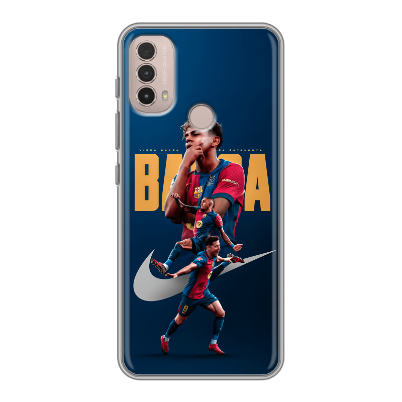 Силиконовый чехол на Lenovo K14 Plus с принтом Барселона Barca Yamal Силиконовый чехол на Lenovo K14 Plus с принтом Барселона Barca Yamal