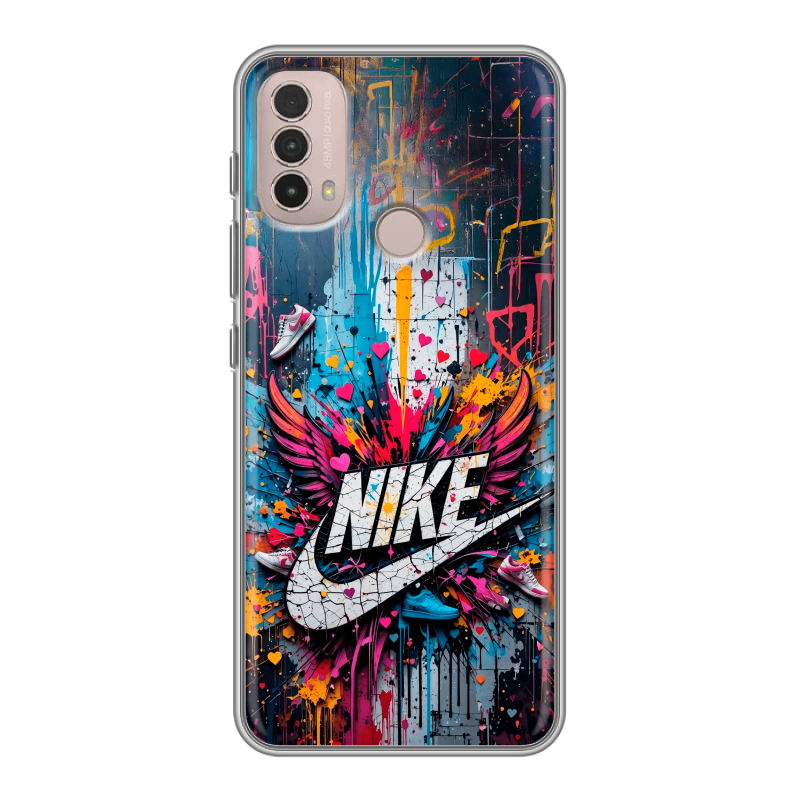 Силиконовый чехол на Lenovo K14 Plus с принтом Nike Найк Силиконовый чехол на Lenovo K14 Plus с принтом Nike Найк
