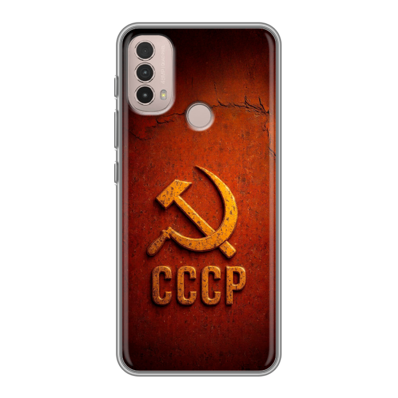 Силиконовый противоударный чехол на Lenovo K14 Plus с принтом Флаг Герб СССР Силиконовый противоударный чехол на Lenovo K14 Plus с принтом Флаг Герб СССР
