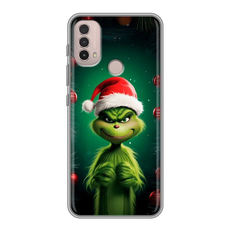 Силиконовый противоударный чехол на Lenovo K14 Plus с принтом Гринч Новый год Рождество Силиконовый противоударный чехол на Lenovo K14 Plus с принтом Гринч Новый год Рождество