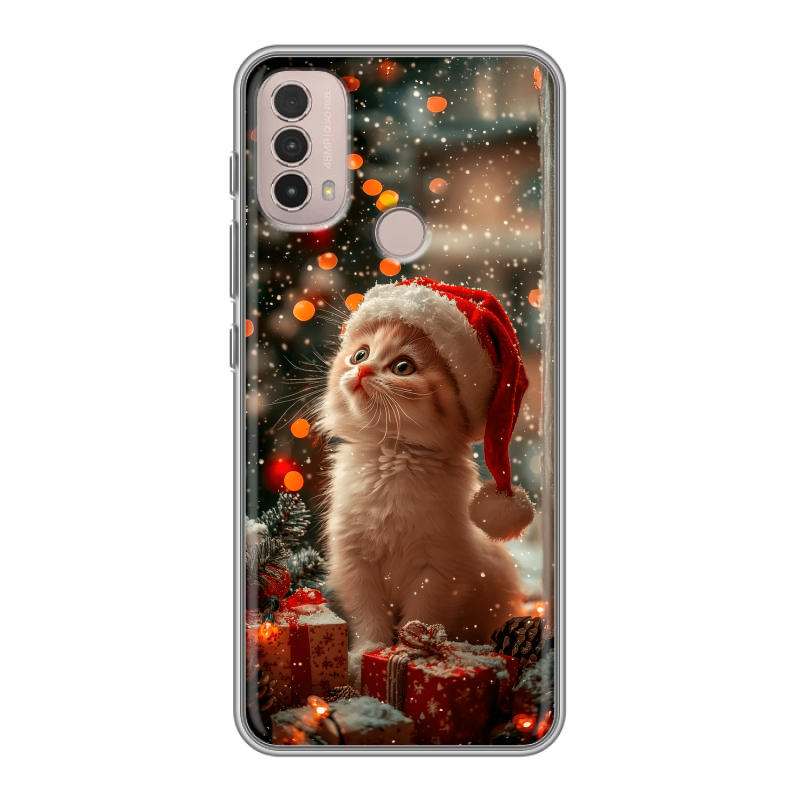 Силиконовый противоударный чехол на Lenovo K14 Plus с принтом Новый год Силиконовый противоударный чехол на Lenovo K14 Plus с принтом Новый год