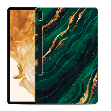 Силиконовый чехол на планшета Samsung Galaxy Tab S8 Plus с принтом Мрамор зеленое золото Силиконовый чехол на планшета Samsung Galaxy Tab S8 Plus с принтом Мрамор зеленое золото