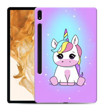 Силиконовый чехол на планшета Samsung Galaxy Tab S8 Plus с принтом Единорог Силиконовый чехол на планшета Samsung Galaxy Tab S8 Plus с принтом Единорог