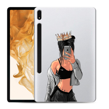 Силиконовый чехол на планшета Samsung Galaxy Tab S8 Plus с принтом Женские принты Силиконовый чехол на планшета Samsung Galaxy Tab S8 Plus с принтом Женские принты