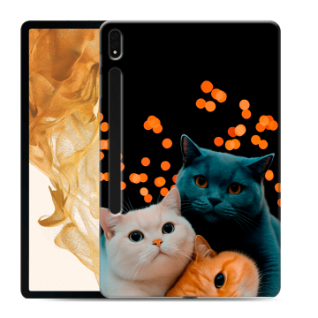 Силиконовый чехол на планшета Samsung Galaxy Tab S8 Plus с принтом Кошки Силиконовый чехол на планшета Samsung Galaxy Tab S8 Plus с принтом Кошки
