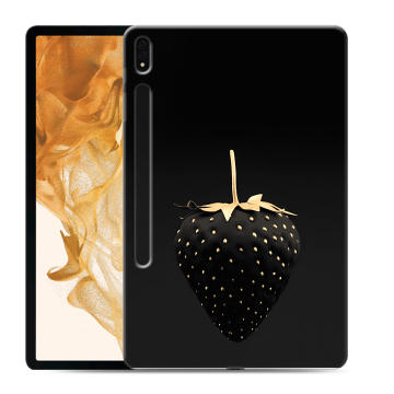 Силиконовый чехол на планшета Samsung Galaxy Tab S8 Plus с принтом Черная клубника Силиконовый чехол на планшета Samsung Galaxy Tab S8 Plus с принтом Черная клубника