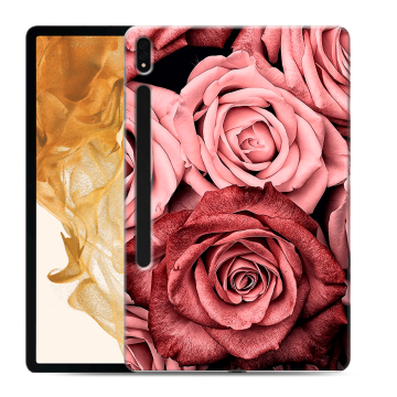 Силиконовый чехол на планшета Samsung Galaxy Tab S8 Plus с принтом Цветы розы Силиконовый чехол на планшета Samsung Galaxy Tab S8 Plus с принтом Цветы розы