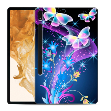 Силиконовый чехол на Samsung Galaxy Tab S8 Plus с принтом Бабочки