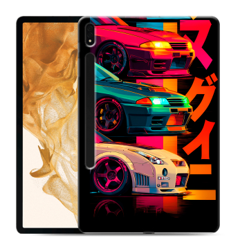 Силиконовый чехол на Samsung Galaxy Tab S8 Plus с принтом Гоночные машины