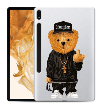Силиконовый чехол на Samsung Galaxy Tab S8 Plus с принтом Мишка