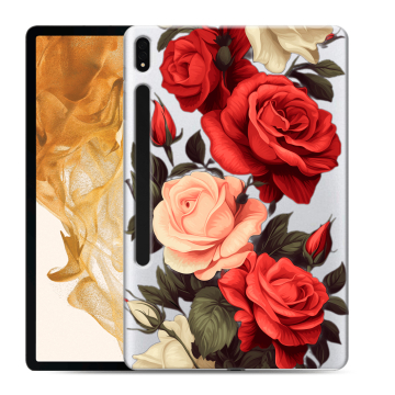Силиконовый чехол на Samsung Galaxy Tab S8 Plus с принтом Розы