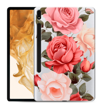 Силиконовый чехол на Samsung Galaxy Tab S8 Plus с принтом Розы