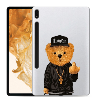 Силиконовый чехол на Samsung Galaxy Tab S8 Plus с принтом Плюшевый медведь