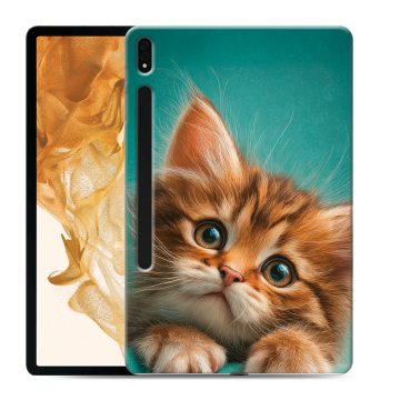 Силиконовый чехол на Samsung Galaxy Tab S8 Plus с принтом котенок