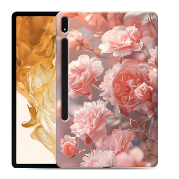Силиконовый чехол на Samsung Galaxy Tab S8 Plus с принтом Розовые розы