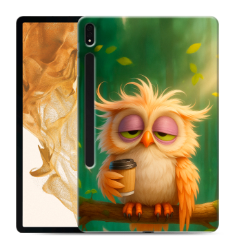 Силиконовый чехол на Samsung Galaxy Tab S8 Plus с принтом сова