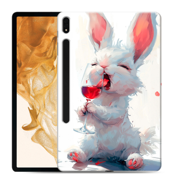 Силиконовый чехол на Samsung Galaxy Tab S8 Plus с принтом кролик зайчик