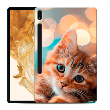 Силиконовый чехол на Samsung Galaxy Tab S8 Plus с принтом котик