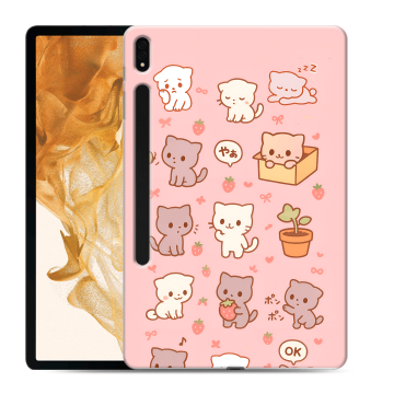 Силиконовый чехол на Samsung Galaxy Tab S8 Plus с принтом Hello Kitty Хелоу Кити