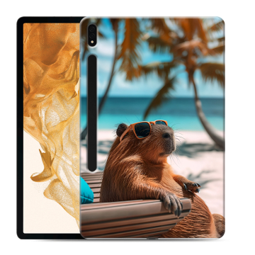 Силиконовый чехол на Samsung Galaxy Tab S8 Plus с принтом Капибара