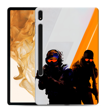 Силиконовый чехол на Samsung Galaxy Tab S8 Plus с принтом Контер страйк Counter strike