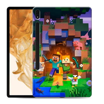 Силиконовый чехол на Samsung Galaxy Tab S8 Plus с принтом Майнкрафт Minecraft Силиконовый чехол на Samsung Galaxy Tab S8 Plus с принтом Майнкрафт Minecraft