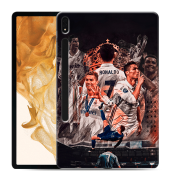 Силиконовый чехол на Samsung Galaxy Tab S8 Plus с принтом Реал Роналдо Real Ronaldo