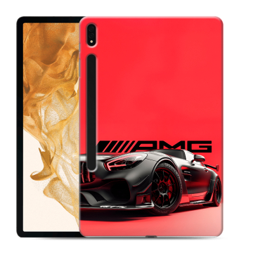 Силиконовый чехол на Samsung Galaxy Tab S8 Plus с принтом Мерседес Mercedes AMG