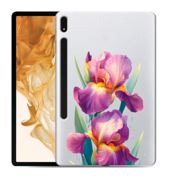 Силиконовый чехол на Samsung Galaxy Tab S8 Plus с принтом Цветы орхидеи