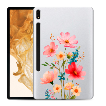 Силиконовый чехол на Samsung Galaxy Tab S8 Plus с принтом Цветы