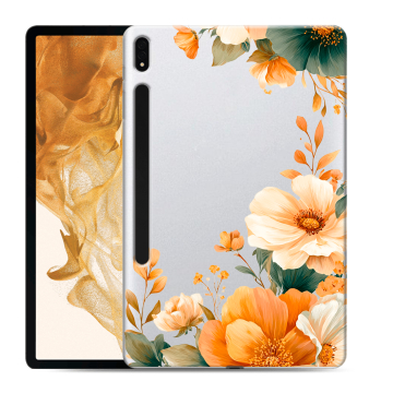 Силиконовый чехол на Samsung Galaxy Tab S8 Plus с принтом Цветы принт