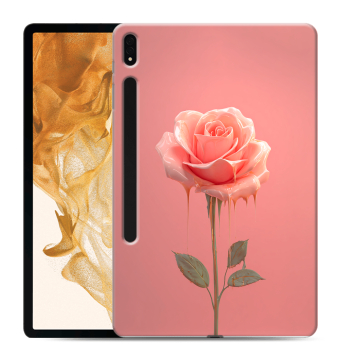Силиконовый чехол на Samsung Galaxy Tab S8 Plus с принтом Розовая роза