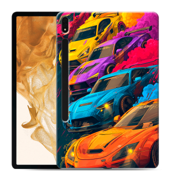 Силиконовый чехол на Samsung Galaxy Tab S8 Plus с принтом Тачки
