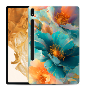 Силиконовый чехол на Samsung Galaxy Tab S8 Plus с принтом Цветы